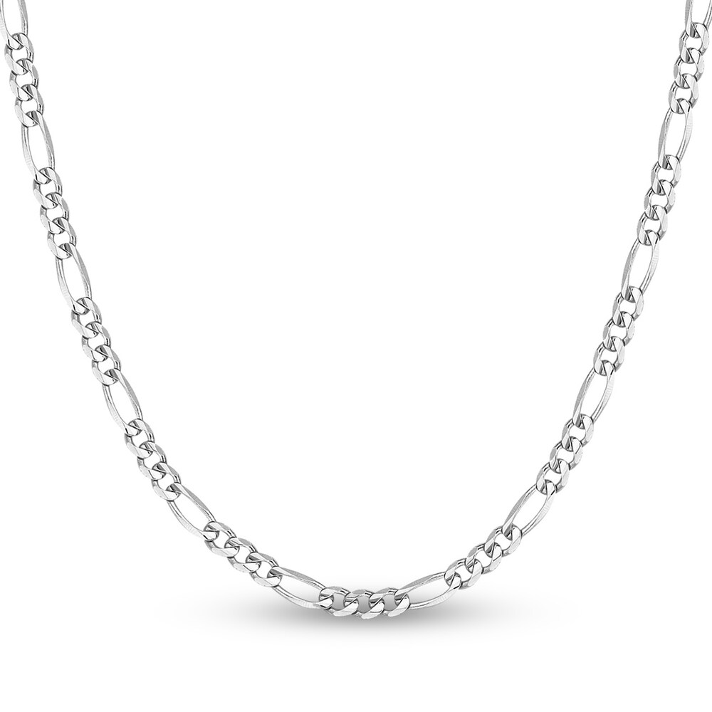 Figaro Chain Necklace 14K White Gold 22" FHruC9mT Figaro Chain Necklace 14K White Gold 22" FHruC9mT
