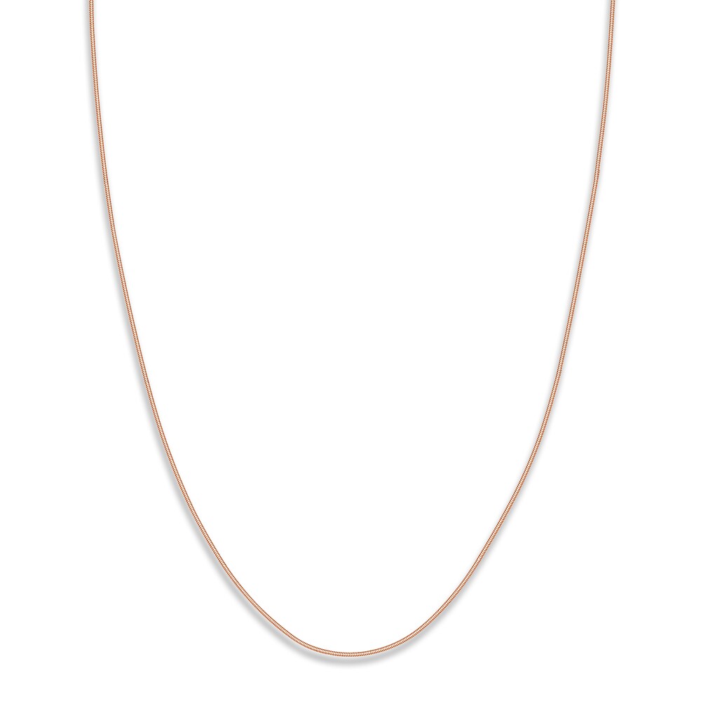 Hollow Snake Chain Necklace 14K Rose Gold 16" FMMr5Svb