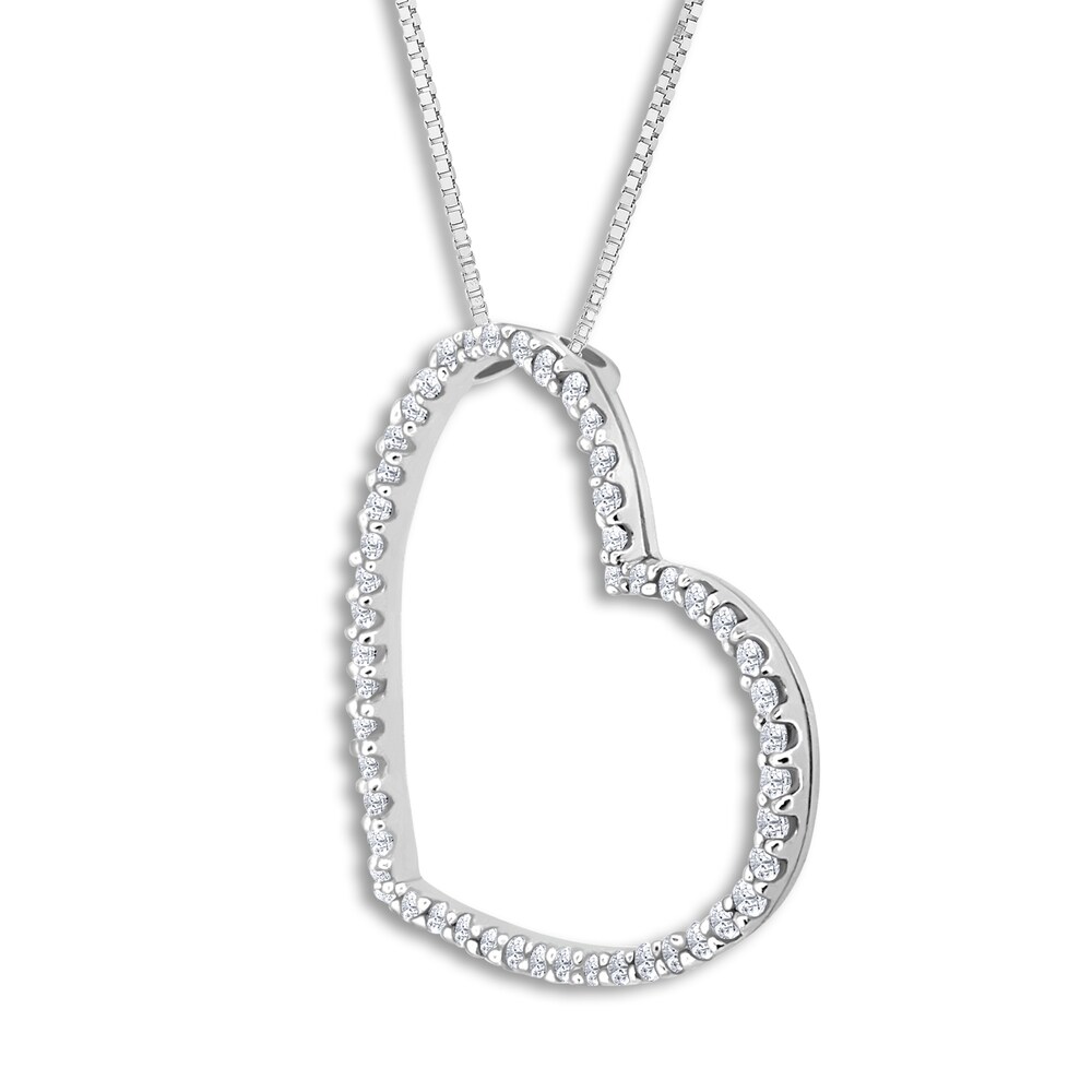 Diamond Pendant Necklace 2 ct tw Round 14K White Gold 18\" FQvoZqfj Diamond Pendant Necklace 2 ct tw Round 14K White Gold 18\" FQvoZqfj