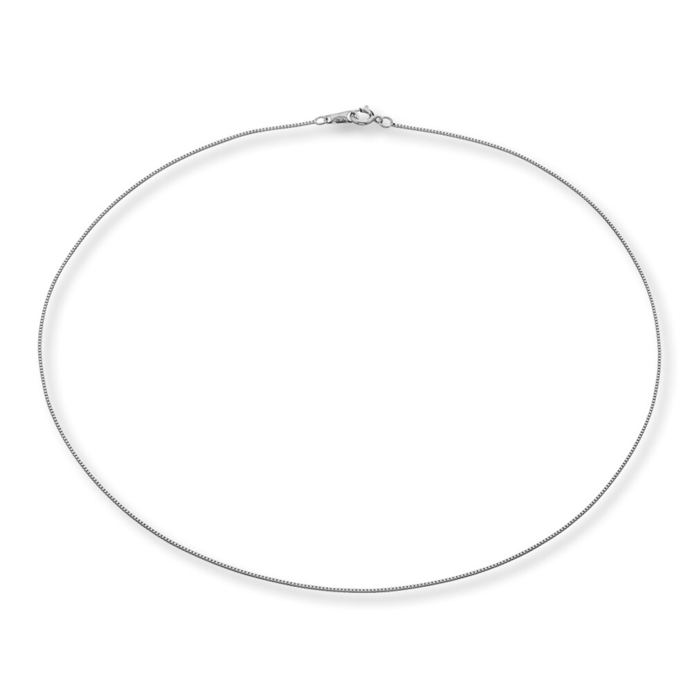 Box Chain 14K White Gold 16\" Length GAtg40kn Box Chain 14K White Gold 16\" Length GAtg40kn