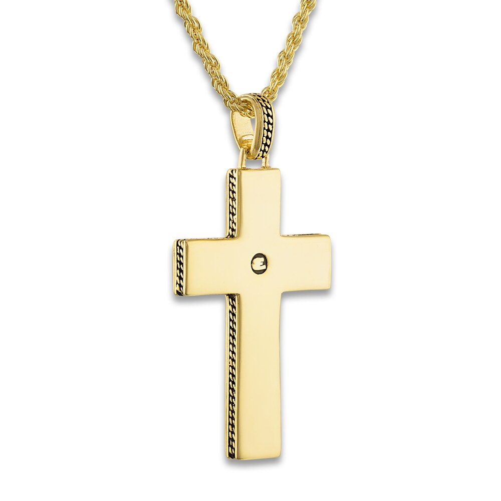 1933 by Esquire Men\'s Lab-Created Sapphire Pendant Necklace 18K Yellow Gold-Plated Sterling Silver 22\" GBp9WwmL 1933 by Esquire Men\'s Lab-Created Sapphire Pendant Necklace 18K Yellow Gold-Plated Sterling Silver 22\" GBp9WwmL