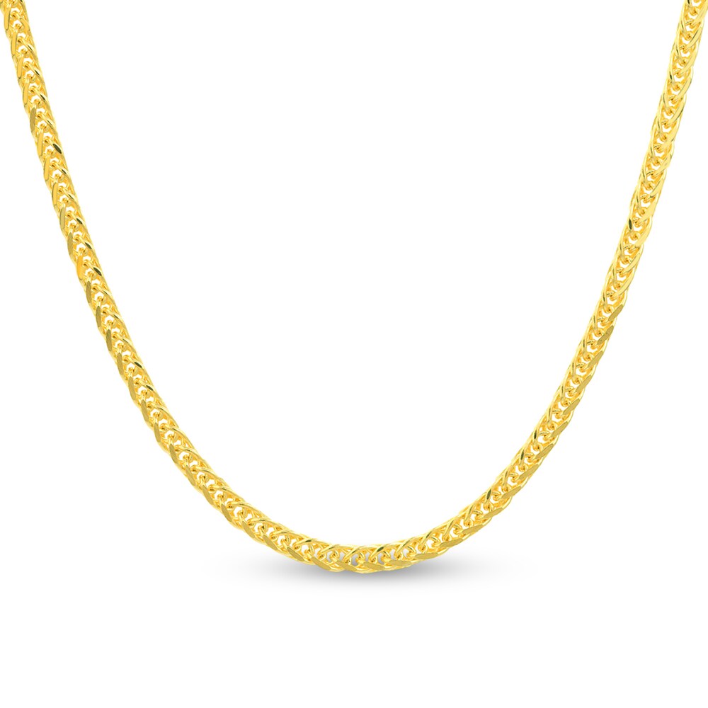 Square Wheat Chain Necklace 14K Yellow Gold 18" GQUSjXC0 Square Wheat Chain Necklace 14K Yellow Gold 18" GQUSjXC0