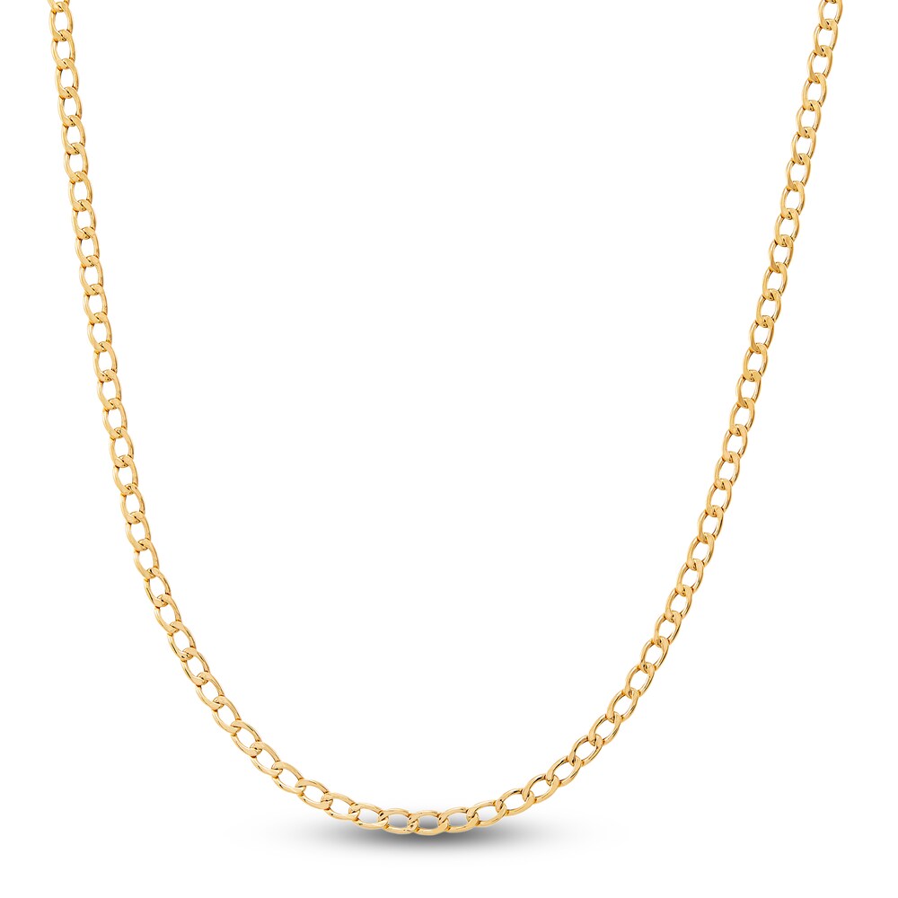 Children's Hollow Curb Link Necklace 14K Yellow Gold GTJG8qZr Children's Hollow Curb Link Necklace 14K Yellow Gold GTJG8qZr