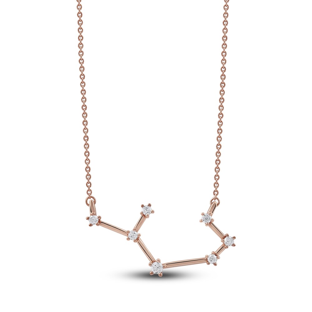 Diamond Sagittarius Constellation Pendant Necklace 1/6 ct tw Round 14K Rose Gold GUPcZyGD Diamond Sagittarius Constellation Pendant Necklace 1/6 ct tw Round 14K Rose Gold GUPcZyGD