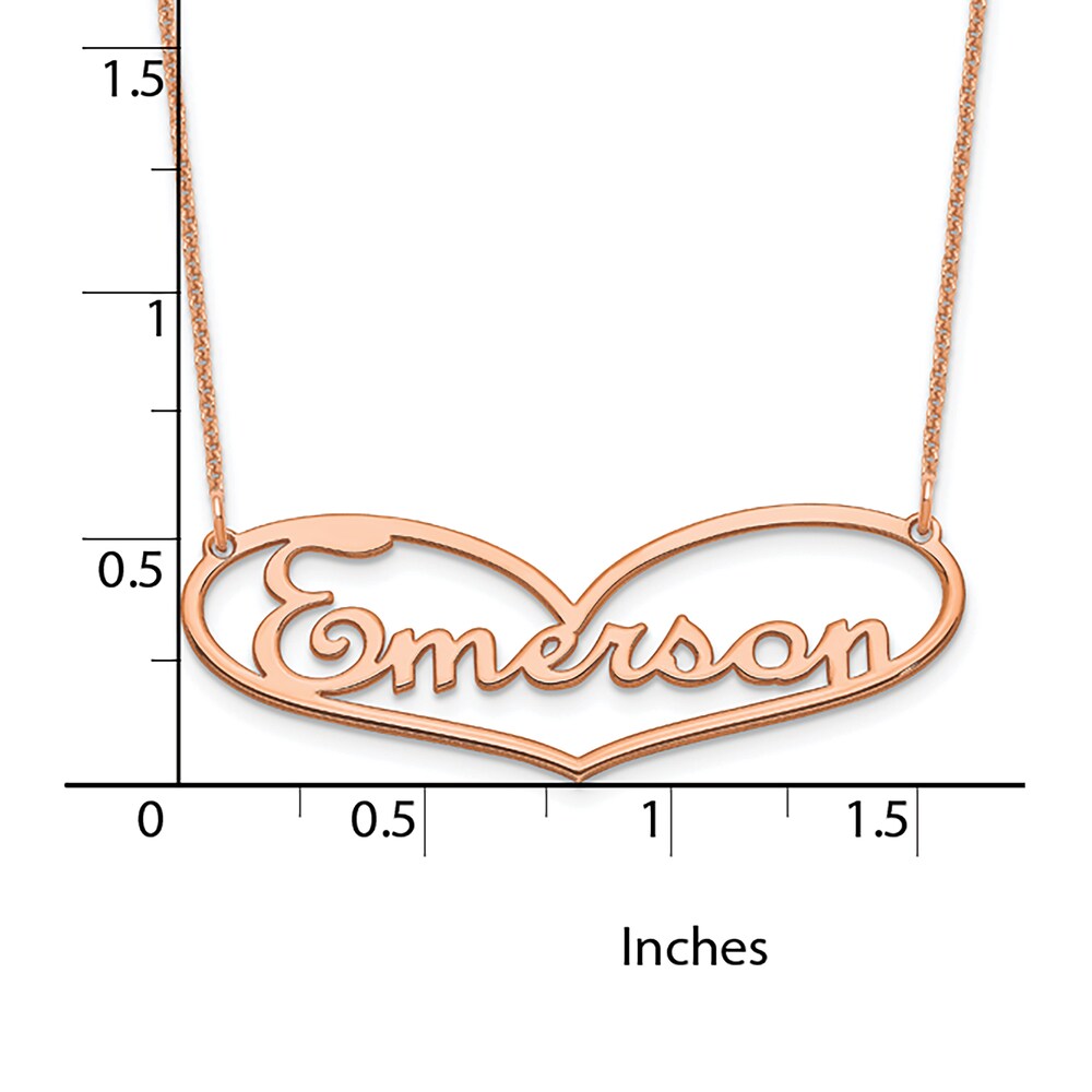 Heart Name Plate Necklace 14K Rose Gold GeRwfFzi Heart Name Plate Necklace 14K Rose Gold GeRwfFzi