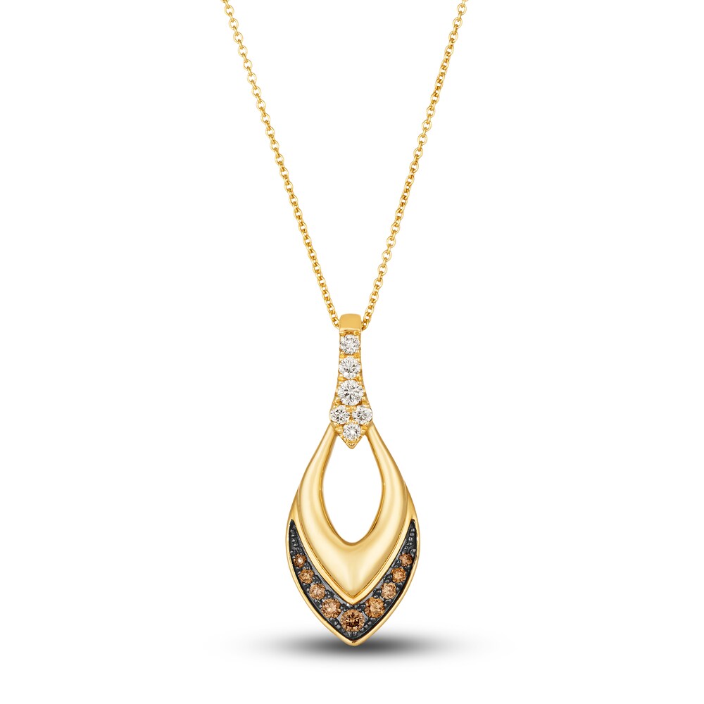 Le Vian Diamond Pendant Necklace 1/3 ct tw Round 14K Honey Gold 19" Gee96GeW Le Vian Diamond Pendant Necklace 1/3 ct tw Round 14K Honey Gold 19" Gee96GeW