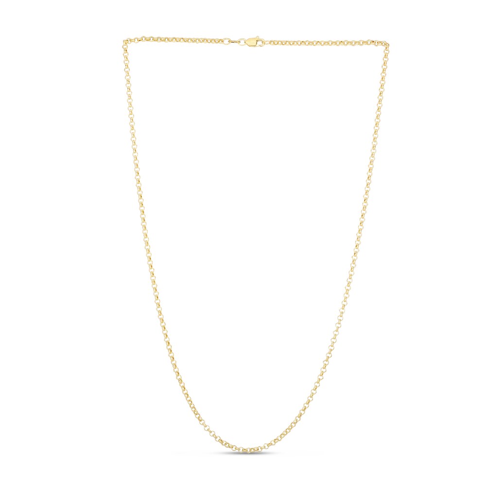 Rolo Chain Necklace 14K Yellow Gold 24\" GimSxszy Rolo Chain Necklace 14K Yellow Gold 24\" GimSxszy