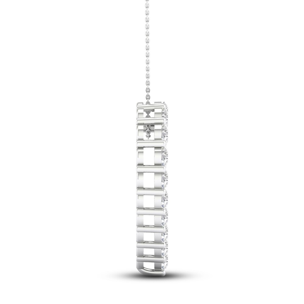 Lab-Created Diamond Necklace 2 ct tw Round 14K White Gold H59eOOXm Lab-Created Diamond Necklace 2 ct tw Round 14K White Gold H59eOOXm
