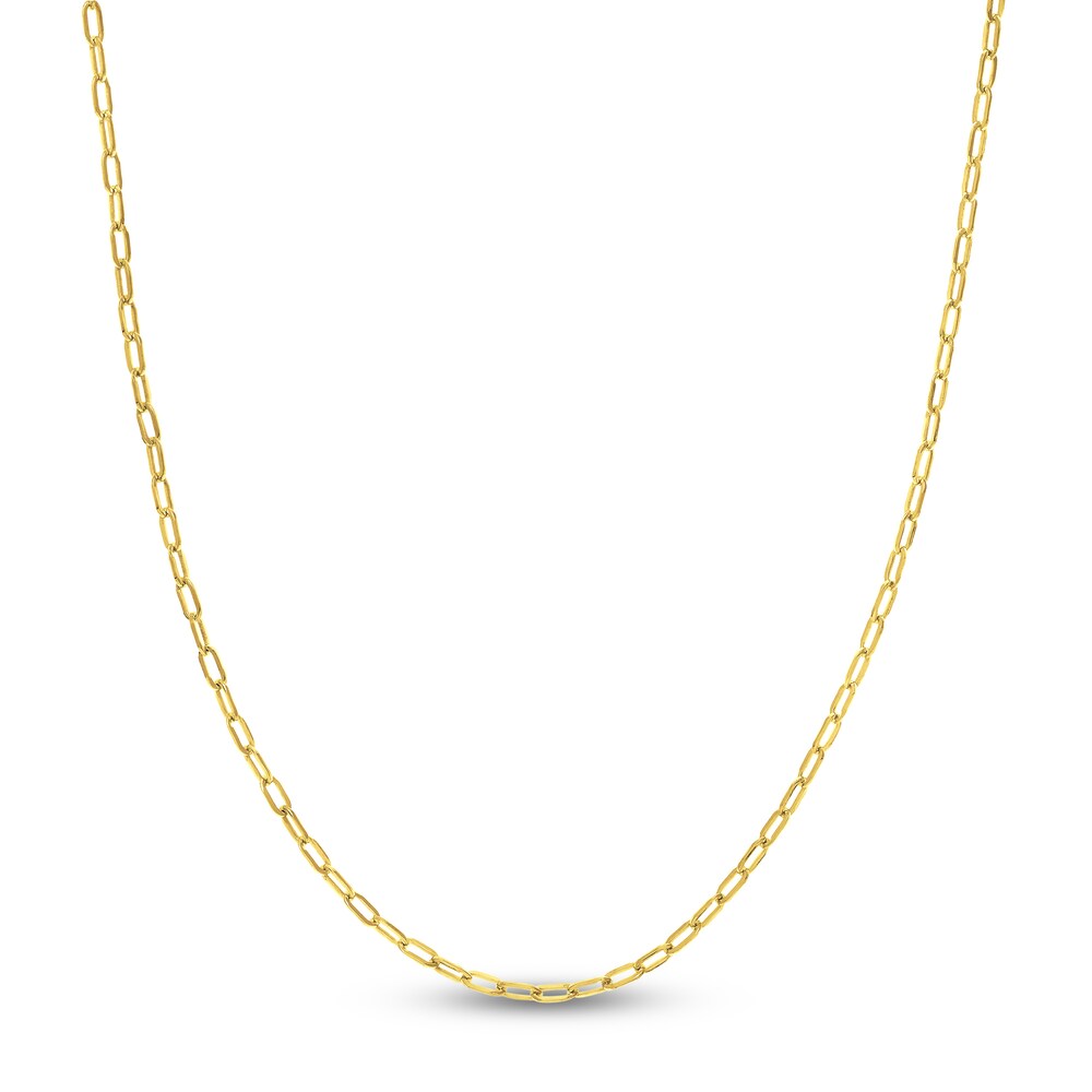 Paper Clip Chain Necklace 14K Yellow Gold 18" HRTypLeB Paper Clip Chain Necklace 14K Yellow Gold 18" HRTypLeB