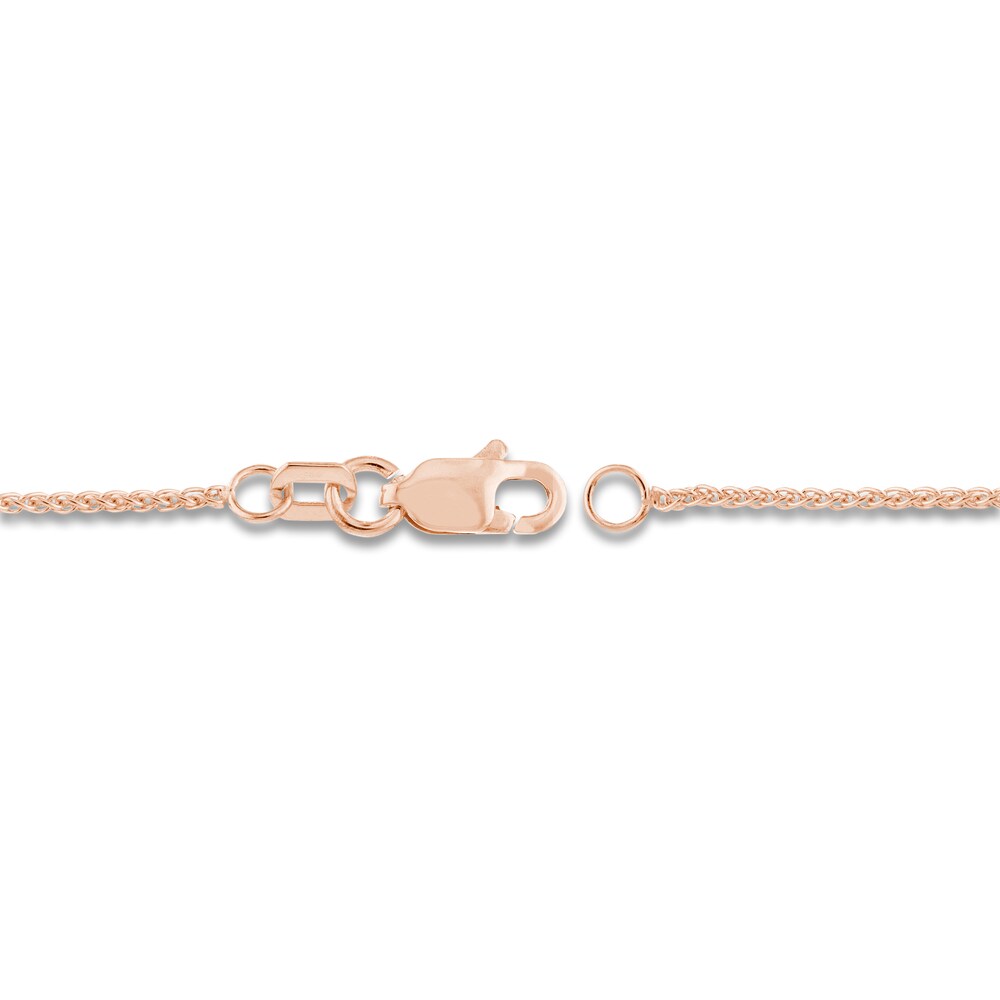 Round Wheat Chain Necklace 14K Rose Gold 18\" HcIiF6ZE Round Wheat Chain Necklace 14K Rose Gold 18\" HcIiF6ZE