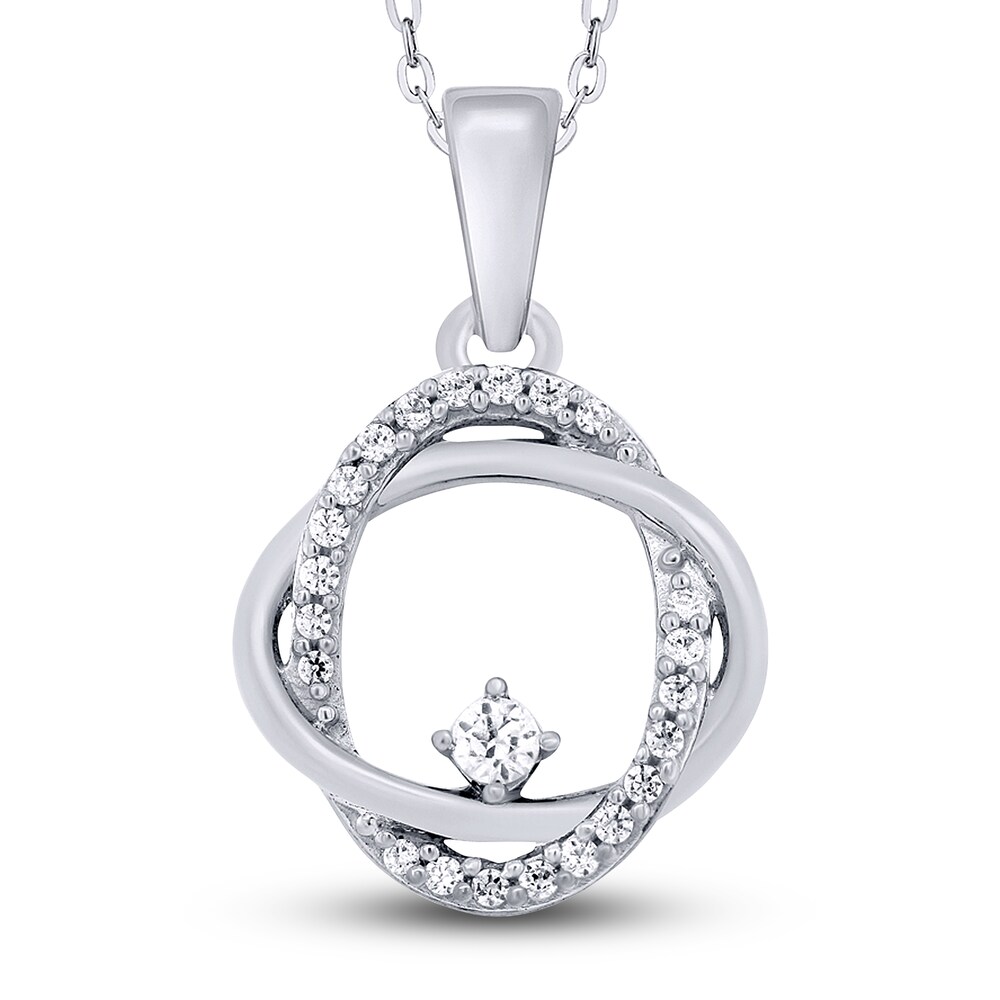 Diamond Double Oval Pendant Necklace 1/10 ct tw Round 14K White Gold 18" HdY2QbHv Diamond Double Oval Pendant Necklace 1/10 ct tw Round 14K White Gold 18" HdY2QbHv