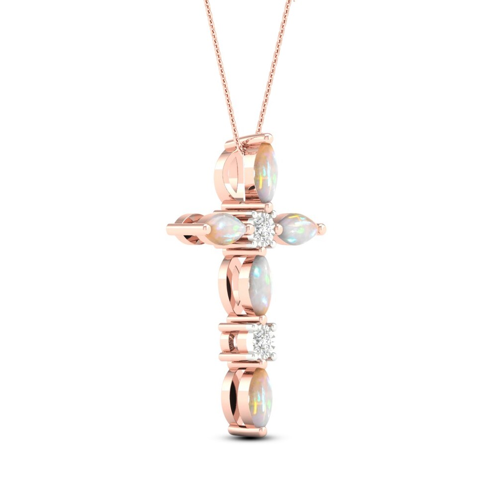 Natural Opal Cross Diamond Accent 10K Rose Gold HfKXyRzS Natural Opal Cross Diamond Accent 10K Rose Gold HfKXyRzS