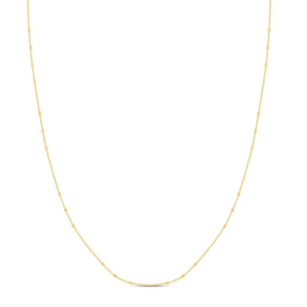 Beaded Chain Necklace 14K Yellow Gold HgIEu4O5