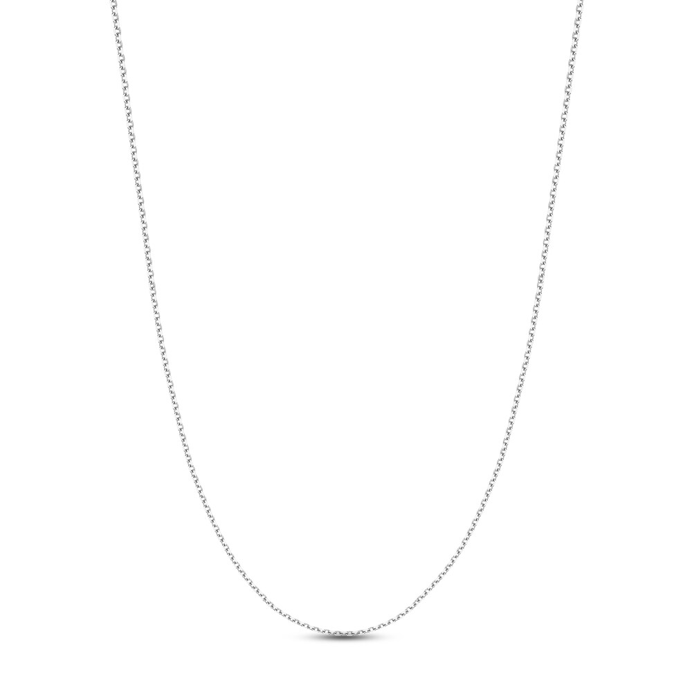 Diamond-Cut Cable Chain Necklace 14K White Gold 16" HrLEh8Tn Diamond-Cut Cable Chain Necklace 14K White Gold 16" HrLEh8Tn