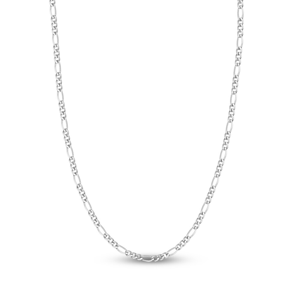 Figaro Chain Necklace 14K White Gold 20" I9bXGlyu Figaro Chain Necklace 14K White Gold 20" I9bXGlyu