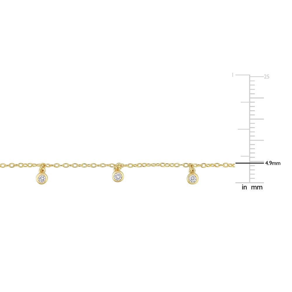 Diamond Station Necklace 1/6 ct tw Round 10K Yellow Gold 16\" IDwizP6H Diamond Station Necklace 1/6 ct tw Round 10K Yellow Gold 16\" IDwizP6H