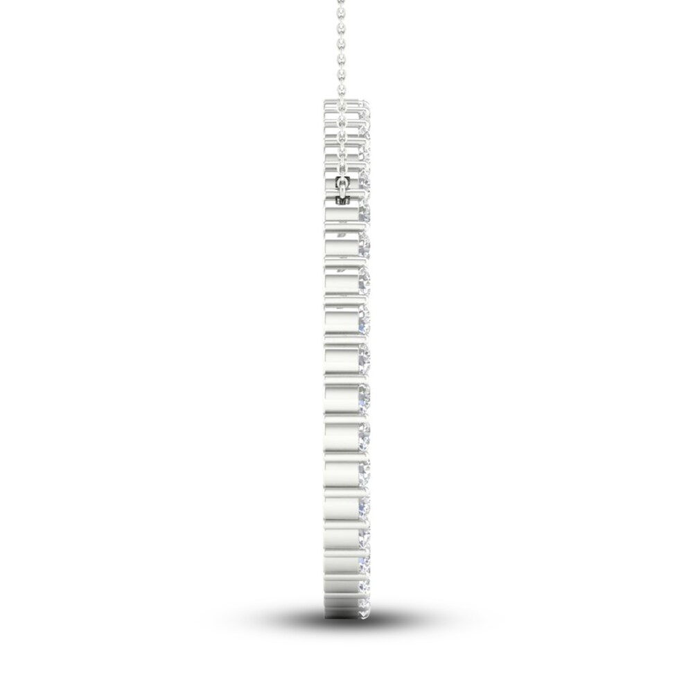 Lab-Created Diamond Necklace 2 ct tw Round 14K White Gold IJUM09IG Lab-Created Diamond Necklace 2 ct tw Round 14K White Gold IJUM09IG