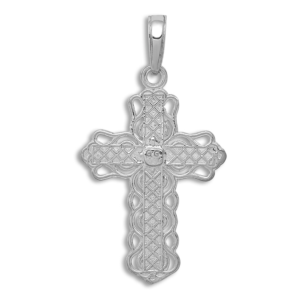 Cross Pendant Necklace 14K White Gold 18\" ITrwAHPS Cross Pendant Necklace 14K White Gold 18\" ITrwAHPS