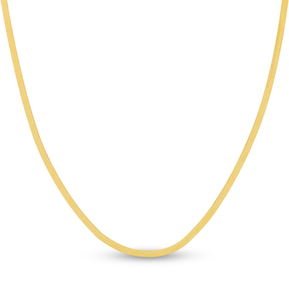 Herringbone Chain Necklace 14K Yellow Gold 18" IUwPGRzR Herringbone Chain Necklace 14K Yellow Gold 18" IUwPGRzR