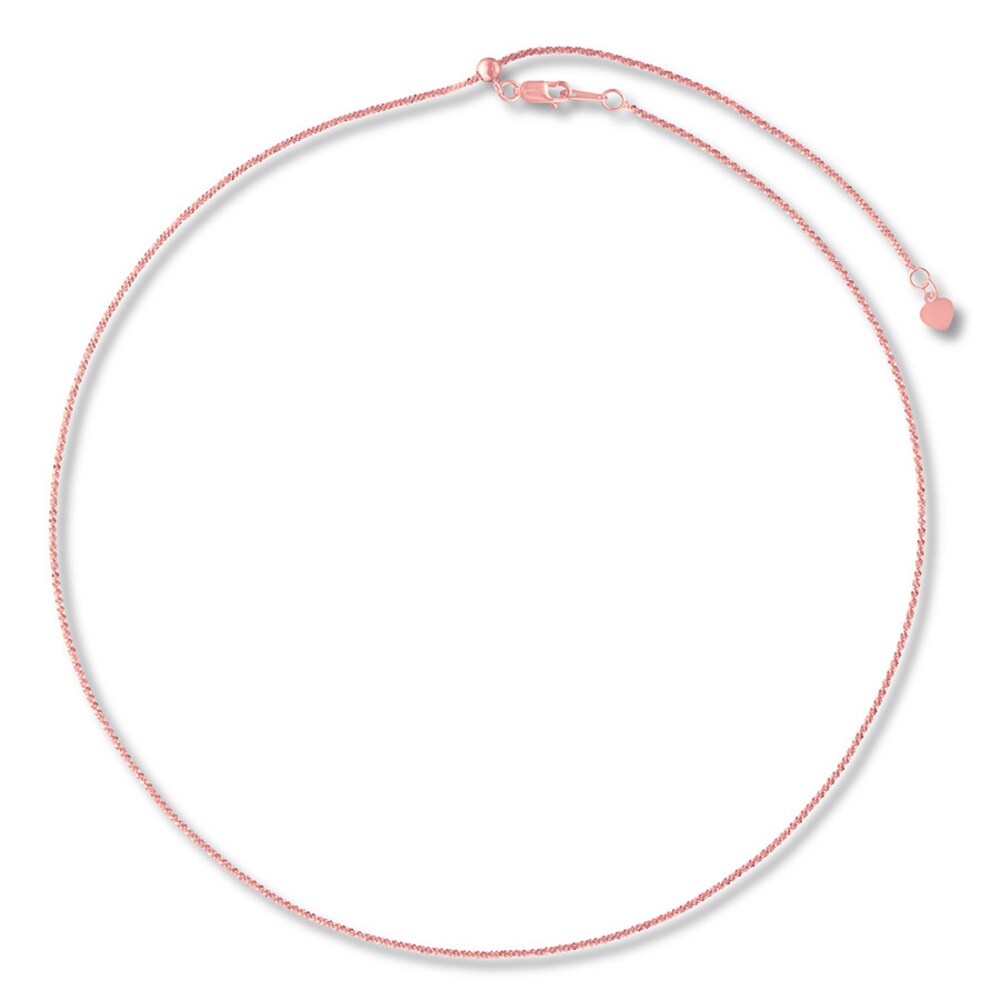 Criss Cross Link Chain Necklace 14K Rose Gold Adjustable 20" IVFcNvf3 Criss Cross Link Chain Necklace 14K Rose Gold Adjustable 20" IVFcNvf3