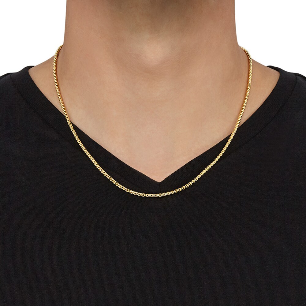 20\" Box Chain Necklace 10K Yellow Gold Appx. 2.4mm Ib4K0PR4 20\" Box Chain Necklace 10K Yellow Gold Appx. 2.4mm Ib4K0PR4