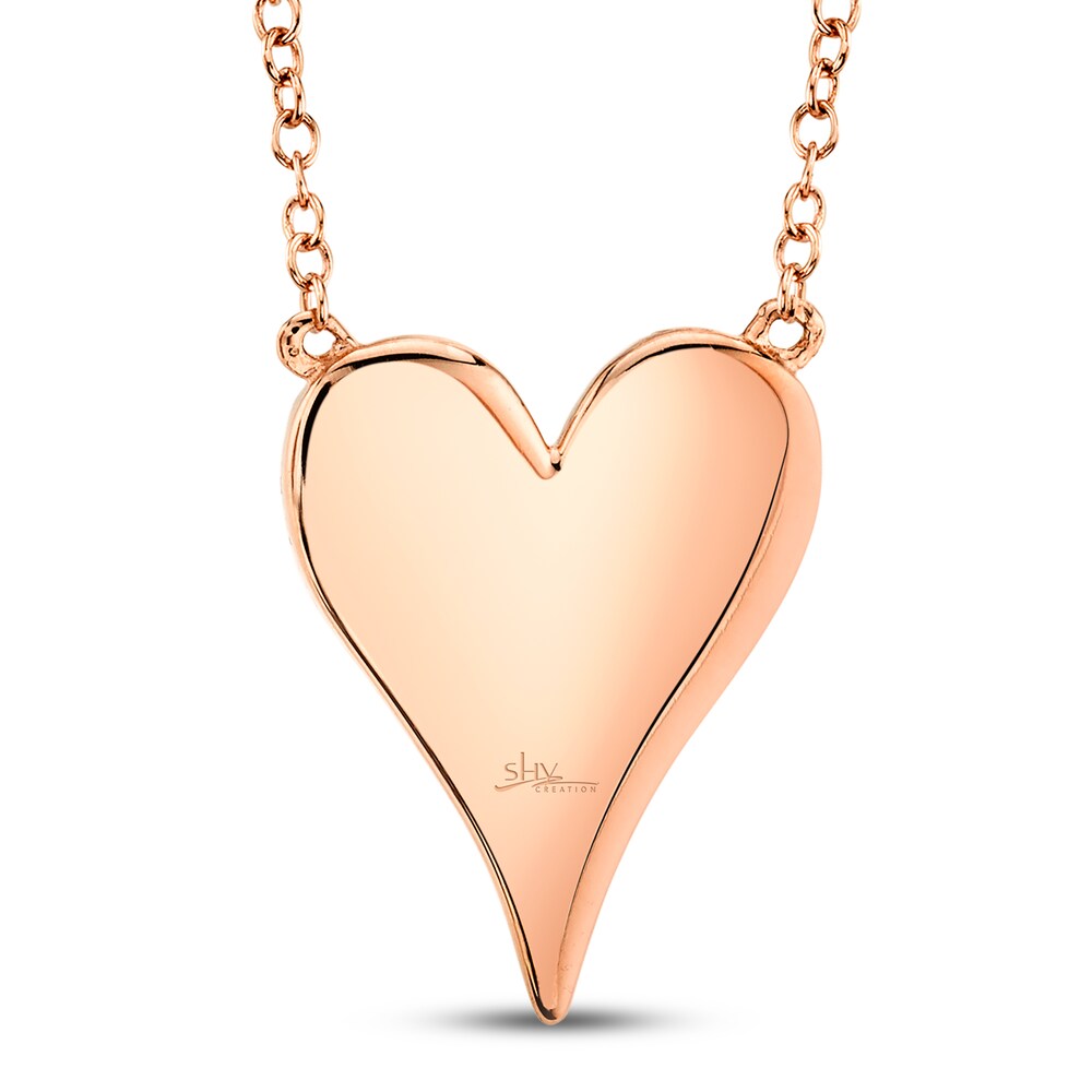 Shy Creation Heart Necklace 1/5 ct tw Diamonds 14K Rose Gold SC55002006 IflaRUmz Shy Creation Heart Necklace 1/5 ct tw Diamonds 14K Rose Gold SC55002006 IflaRUmz