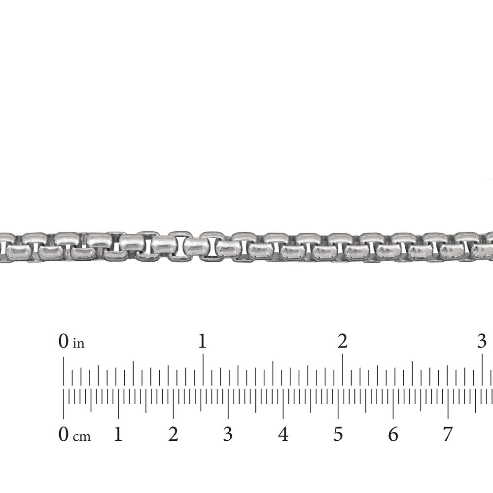 Oval Box Chain Necklace Sterling Silver 24\" 5.3mm IgC5APf0