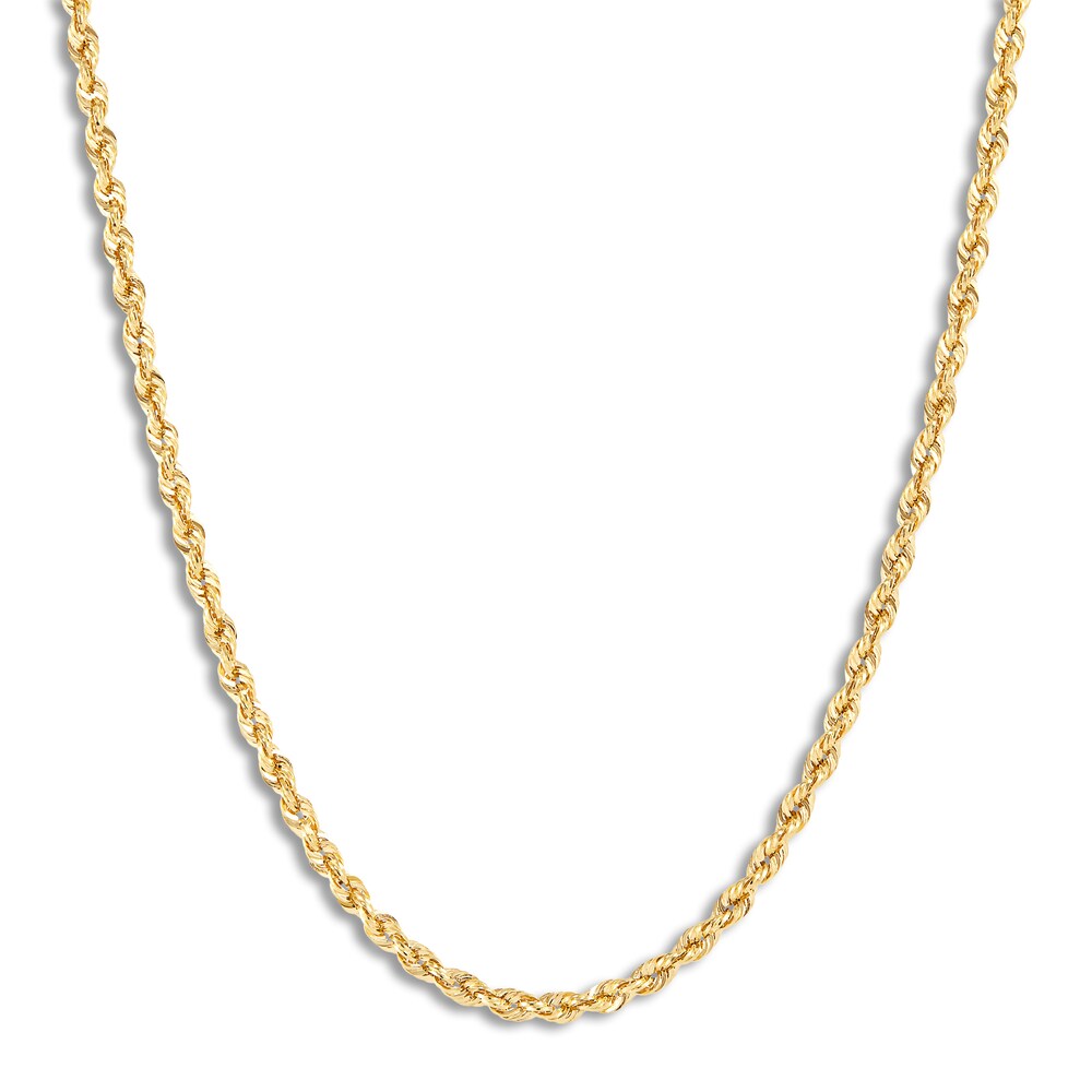 Rope Necklace 14K Yellow Gold 24 Length ItOOyHzv