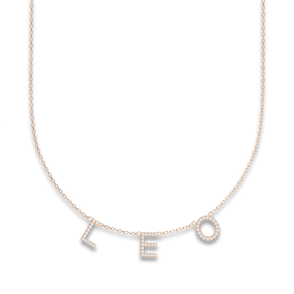 Juliette Maison Diamond Station Name Necklace 3/8 ct tw Round 10K Rose Gold IvcYHSCQ Juliette Maison Diamond Station Name Necklace 3/8 ct tw Round 10K Rose Gold IvcYHSCQ