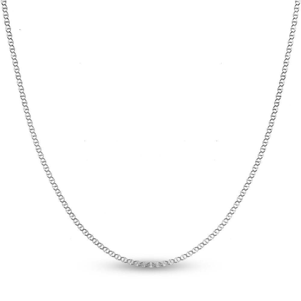 Flat Mariner Chain Necklace 14K White Gold 16" Ixz8ytWx Flat Mariner Chain Necklace 14K White Gold 16" Ixz8ytWx