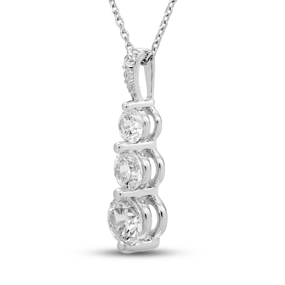 Diamond 3-Stone Pendant Necklace 1 ct tw Round 14K White Gold JDTmXfkP Diamond 3-Stone Pendant Necklace 1 ct tw Round 14K White Gold JDTmXfkP