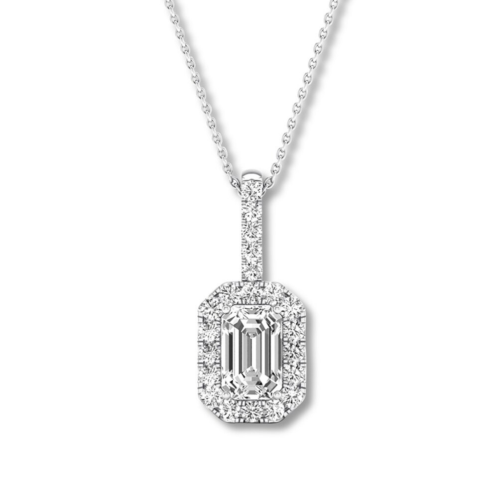 Diamond Necklace 1/2 carat tw Emerald-cut 14K White Gold JEcZvAIb Diamond Necklace 1/2 carat tw Emerald-cut 14K White Gold JEcZvAIb