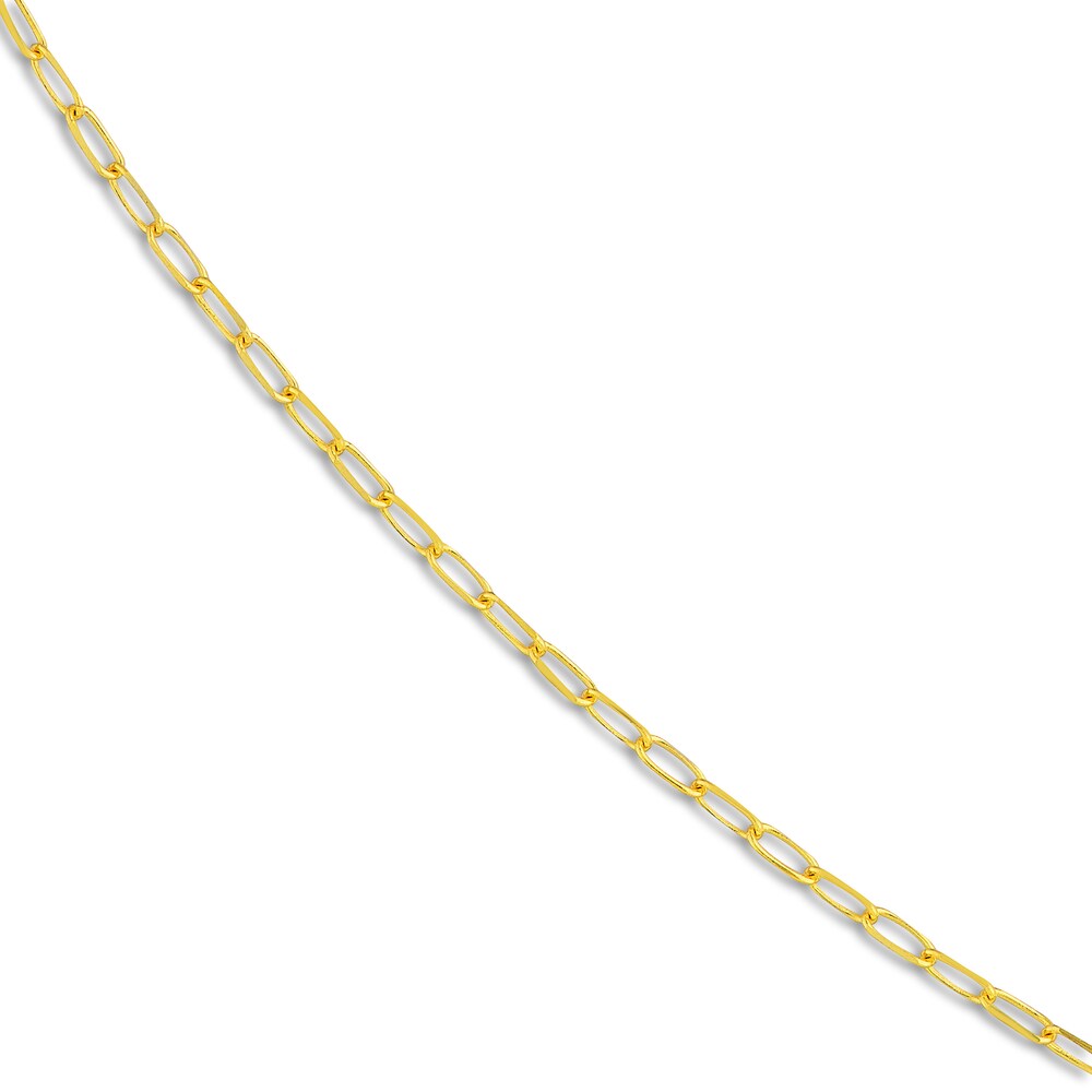 Paper Clip Chain Necklace 18K Yellow Gold 24\" 1.7mm JGM1wr9a Paper Clip Chain Necklace 18K Yellow Gold 24\" 1.7mm JGM1wr9a