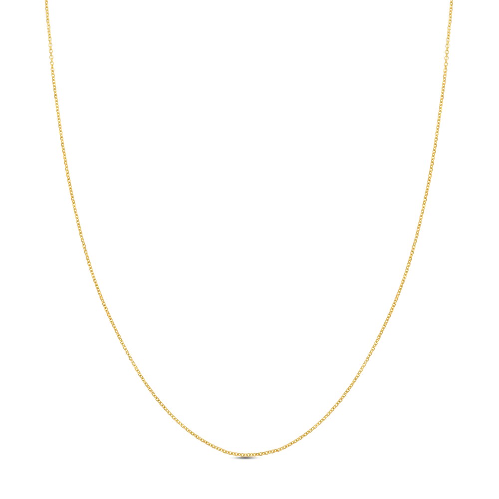 Diamond-Cut Cable Chain Necklace 14K Yellow Gold 18" JZNWAheh Diamond-Cut Cable Chain Necklace 14K Yellow Gold 18" JZNWAheh