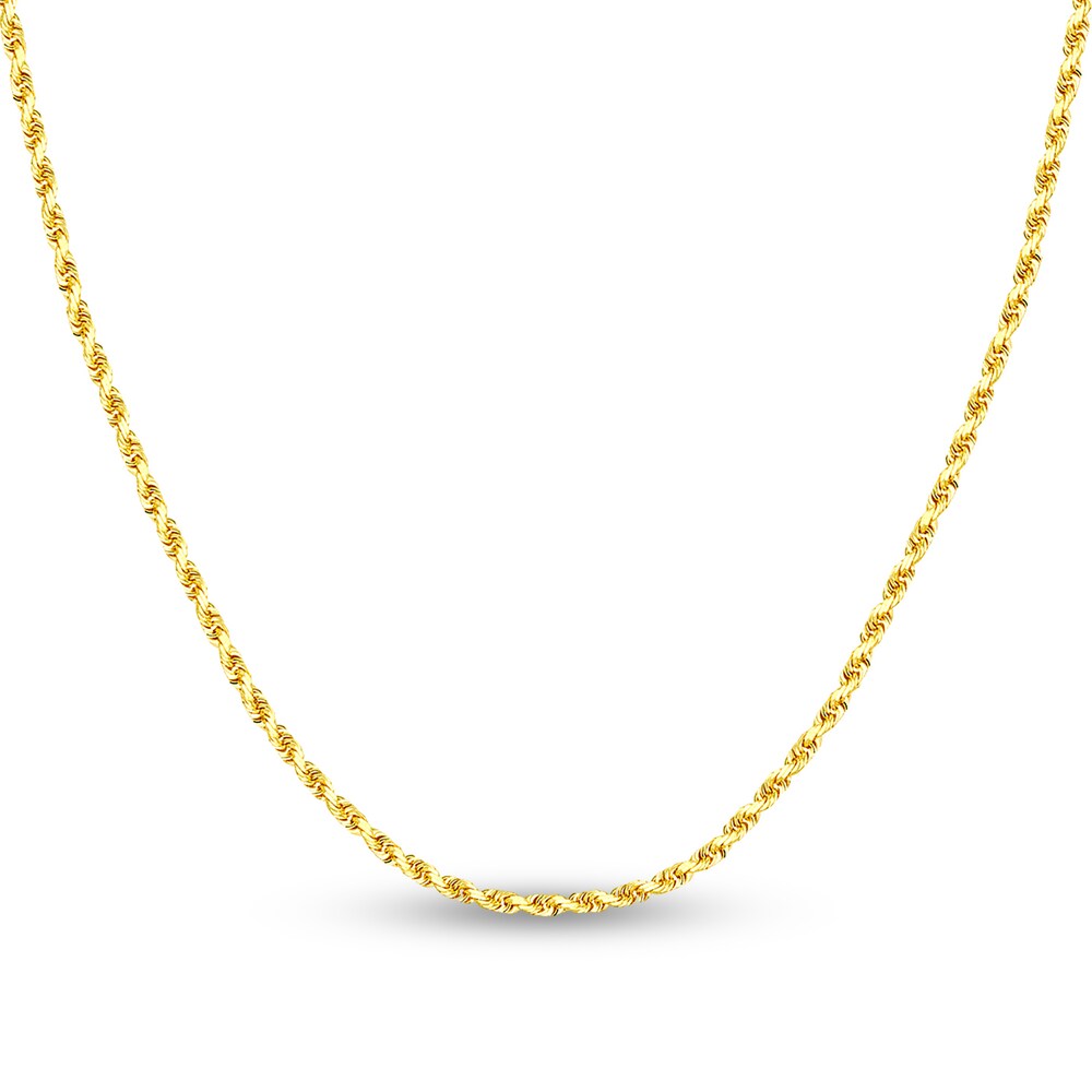Diamond-Cut Rope Chain Necklace 14K Yellow Gold 22" Jcn5zkng Diamond-Cut Rope Chain Necklace 14K Yellow Gold 22" Jcn5zkng