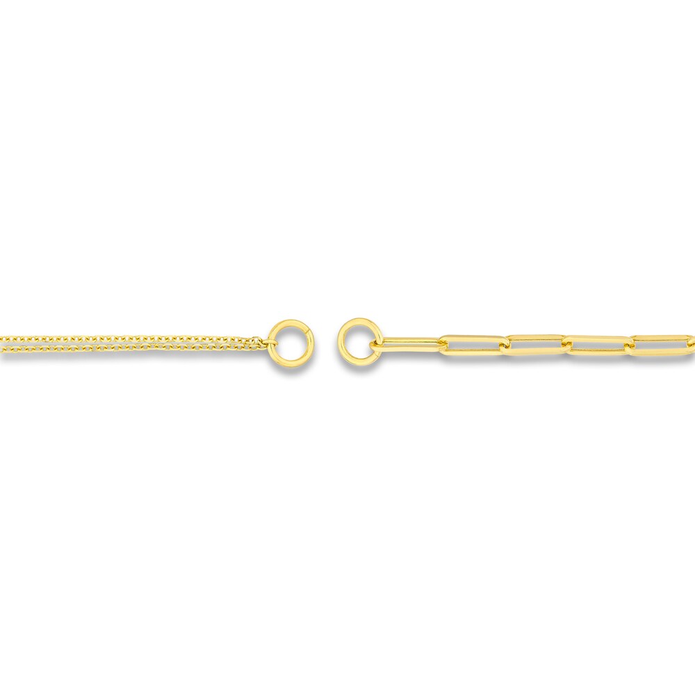 Paperclip/Curb Split Chain Necklace 14K Yellow Gold 20\" JdRcPPLQ Paperclip/Curb Split Chain Necklace 14K Yellow Gold 20\" JdRcPPLQ