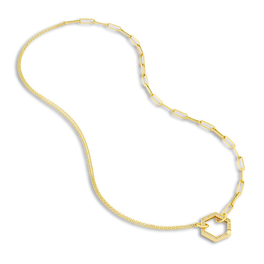 Paperclip/Curb Split Chain Necklace 14K Yellow Gold 20\" JdRcPPLQ Paperclip/Curb Split Chain Necklace 14K Yellow Gold 20\" JdRcPPLQ
