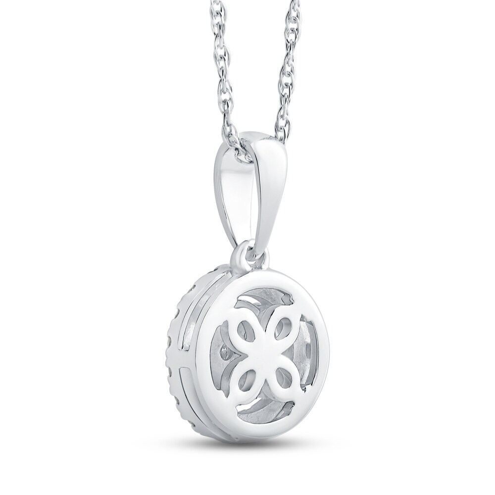 Diamond Pendant Necklace 1/4 ct tw Round 10K White Gold 18\" JkW0NA3q Diamond Pendant Necklace 1/4 ct tw Round 10K White Gold 18\" JkW0NA3q