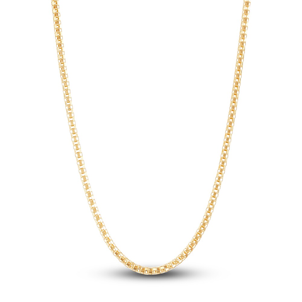 Italia D'Oro Popcorn Chain Necklace 14K Yellow Gold 24" JvrnUeqI