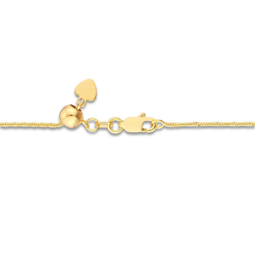 Adjustable 22\" Sparkling Chain 14K Yellow Gold Appx. 1.15mm K5OgD6Ov Adjustable 22\" Sparkling Chain 14K Yellow Gold Appx. 1.15mm K5OgD6Ov