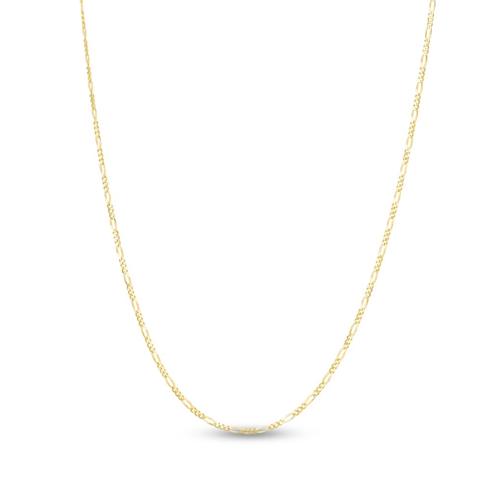 Figaro Chain Necklace 14K Yellow Gold 20" KYeAKPss Figaro Chain Necklace 14K Yellow Gold 20" KYeAKPss