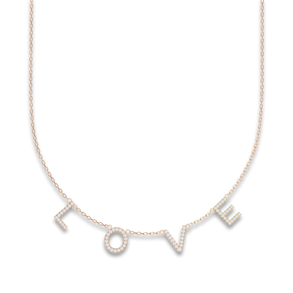 Juliette Maison Diamond Station Name Necklace 1/2 ct tw Round 10K Rose Gold KeG5EJ66 Juliette Maison Diamond Station Name Necklace 1/2 ct tw Round 10K Rose Gold KeG5EJ66