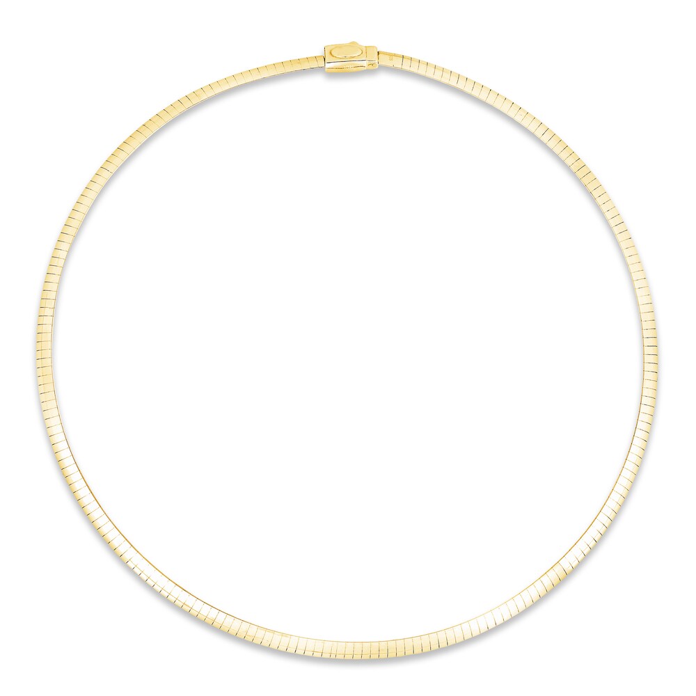Reversible Necklace 14K Yellow Gold/Sterling Silver 5mm KnjFMz2L