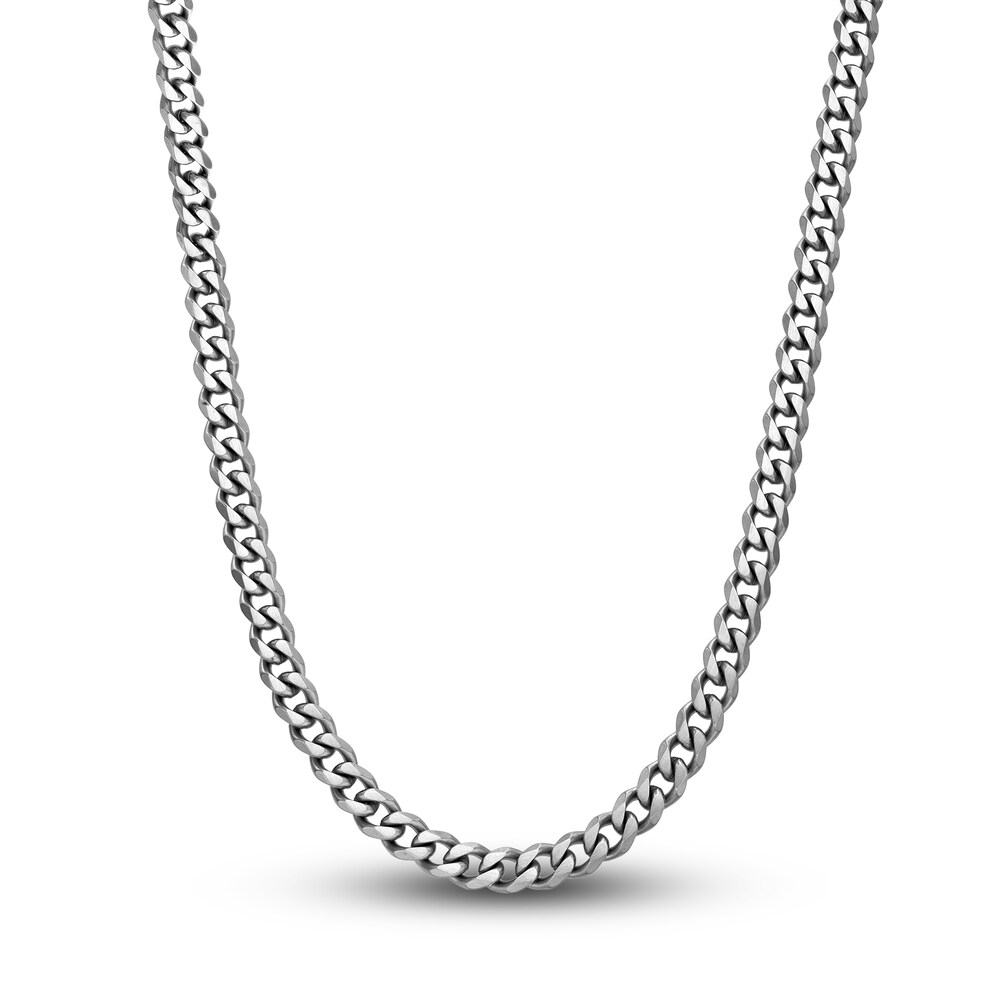 Men's Curb Chain Necklace Stainless Steel 8mm 22" KnpGQ4Zi
