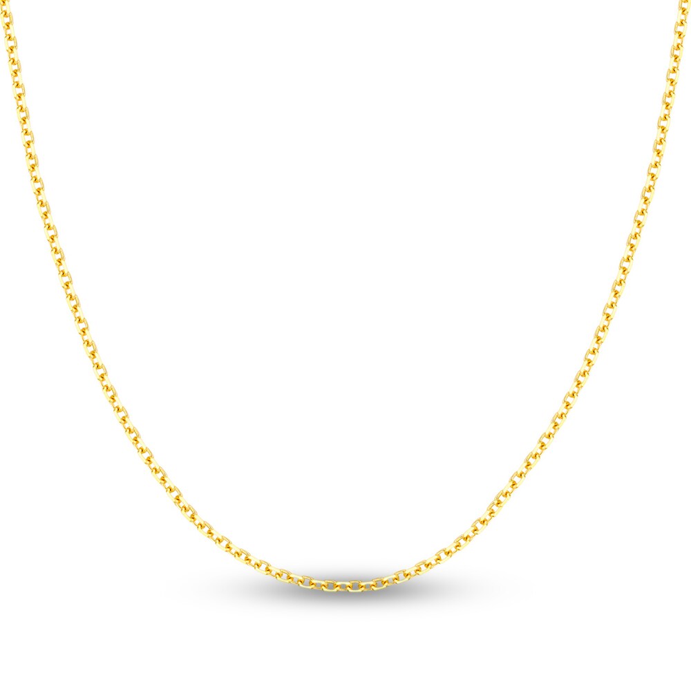 Diamond-Cut Cable Chain Necklace 14K Yellow Gold 30" KrkAKBHx Diamond-Cut Cable Chain Necklace 14K Yellow Gold 30" KrkAKBHx