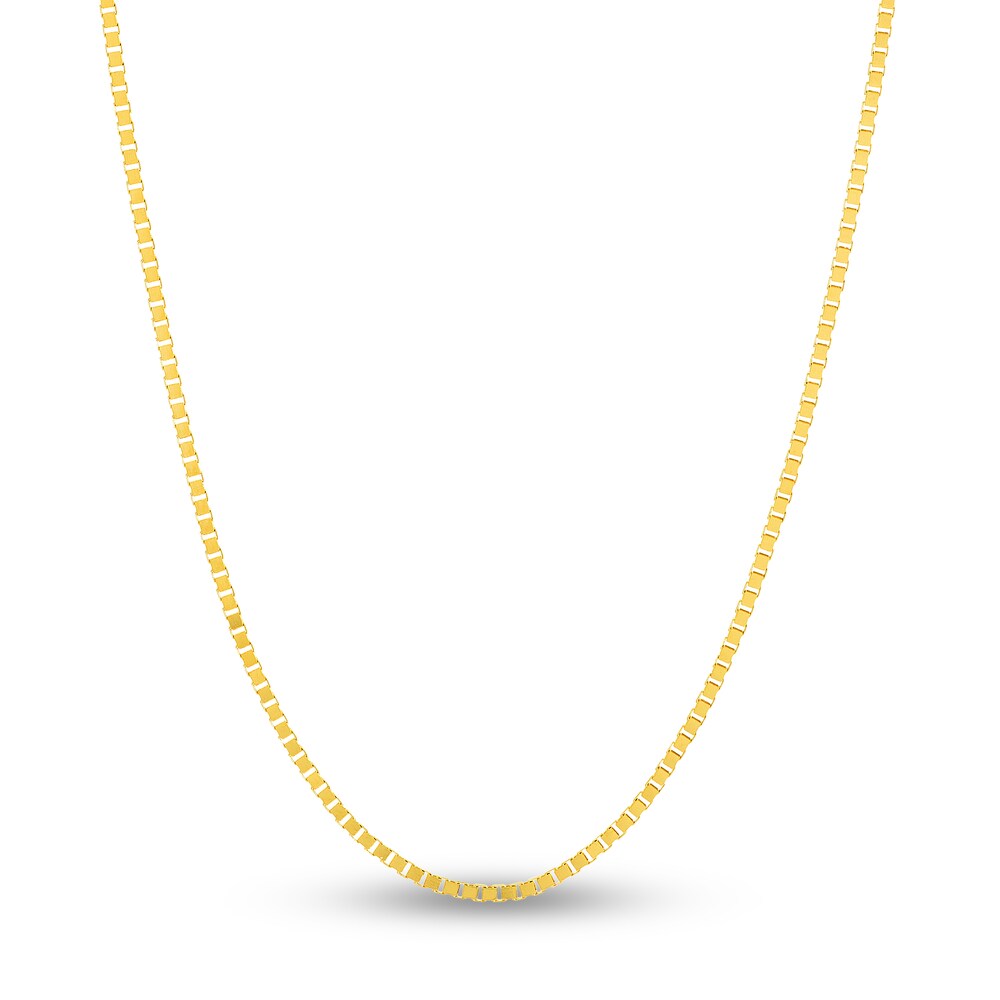Box Chain Necklace 14K Yellow Gold .96mm KrlvFlg8 Box Chain Necklace 14K Yellow Gold .96mm KrlvFlg8