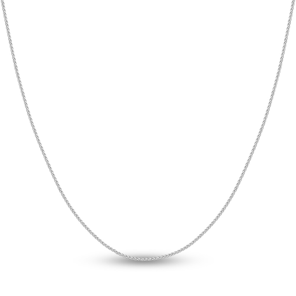 Round Wheat Chain Necklace 14K White Gold 24" Kt3rYNZa Round Wheat Chain Necklace 14K White Gold 24" Kt3rYNZa