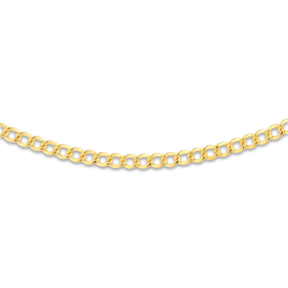 Curb Chain Choker Necklace 14K Yellow Gold 12\" Adj. KzjNhwqc Curb Chain Choker Necklace 14K Yellow Gold 12\" Adj. KzjNhwqc