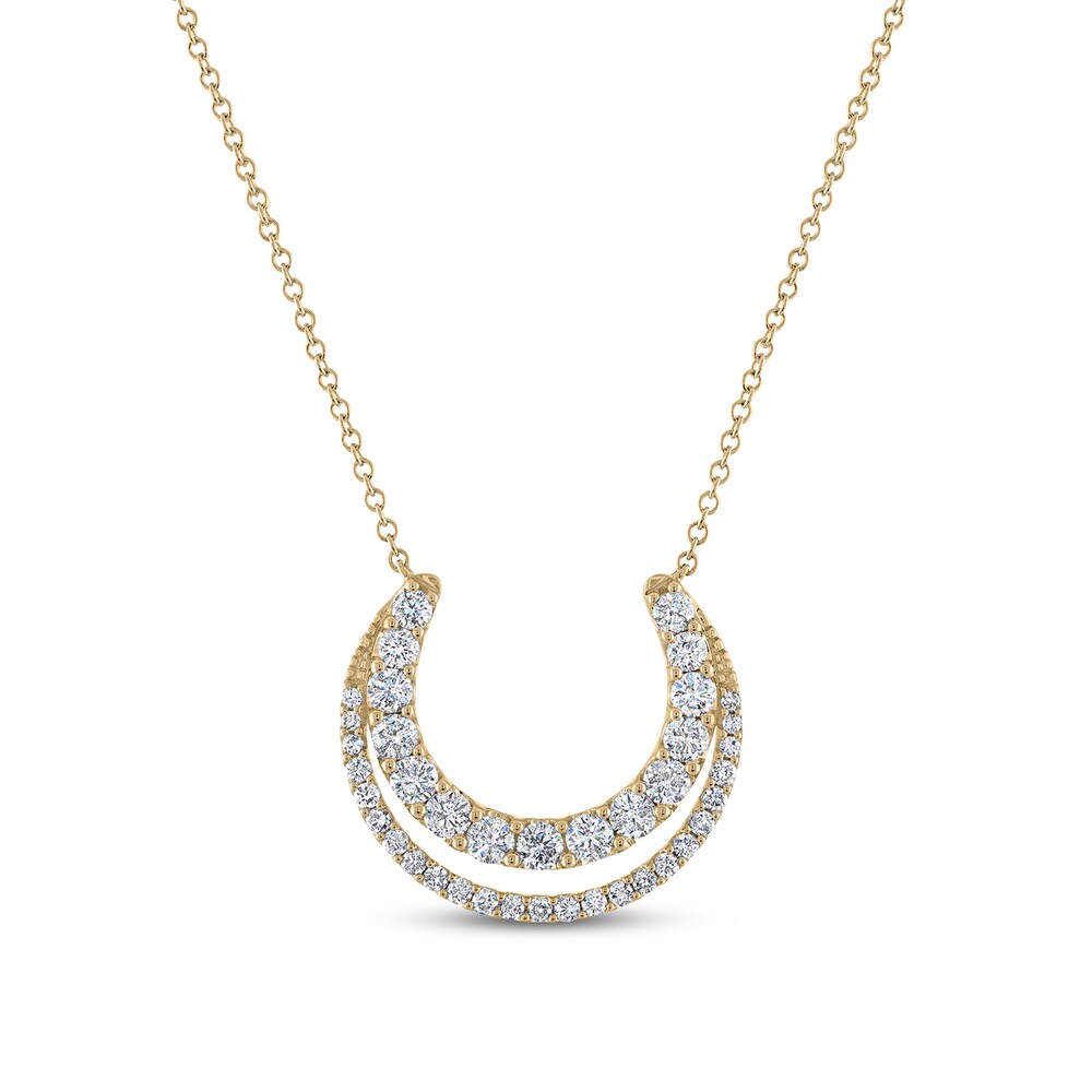 Diamond Necklace 1/2 ct tw Round 10K Yellow Gold L7L4DT1w Diamond Necklace 1/2 ct tw Round 10K Yellow Gold L7L4DT1w