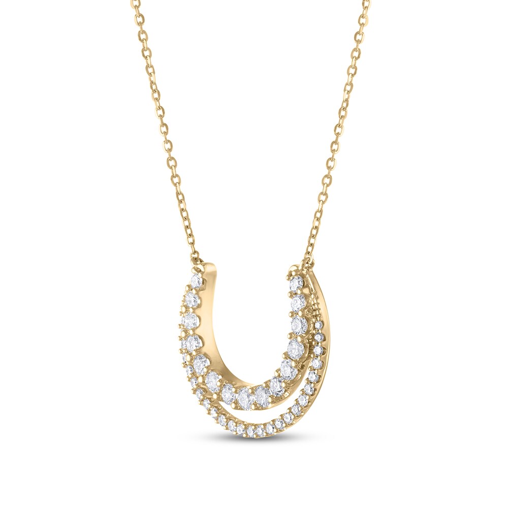Diamond Necklace 1/2 ct tw Round 10K Yellow Gold L7L4DT1w Diamond Necklace 1/2 ct tw Round 10K Yellow Gold L7L4DT1w